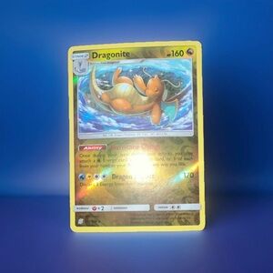 Pokemon Dragonite Holographic Yellow Border Card
